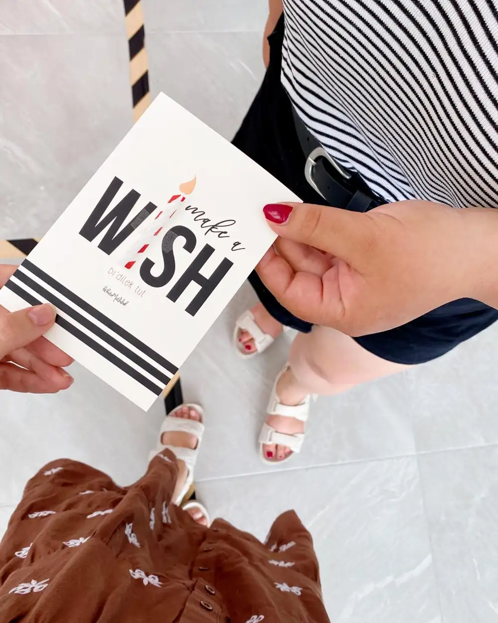 Make A Wish Bi Dİlek Tut Doğum Günü Hediyesi Motto Kartı Kartpostal (Mum İle Birlikte)
