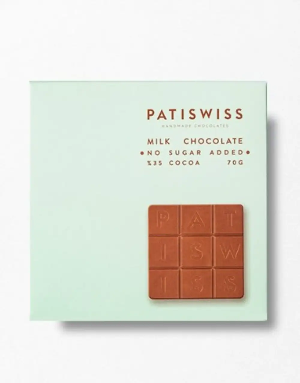 Patiswiss Şeker İlavesiz Sütlü Tablet Çikolata