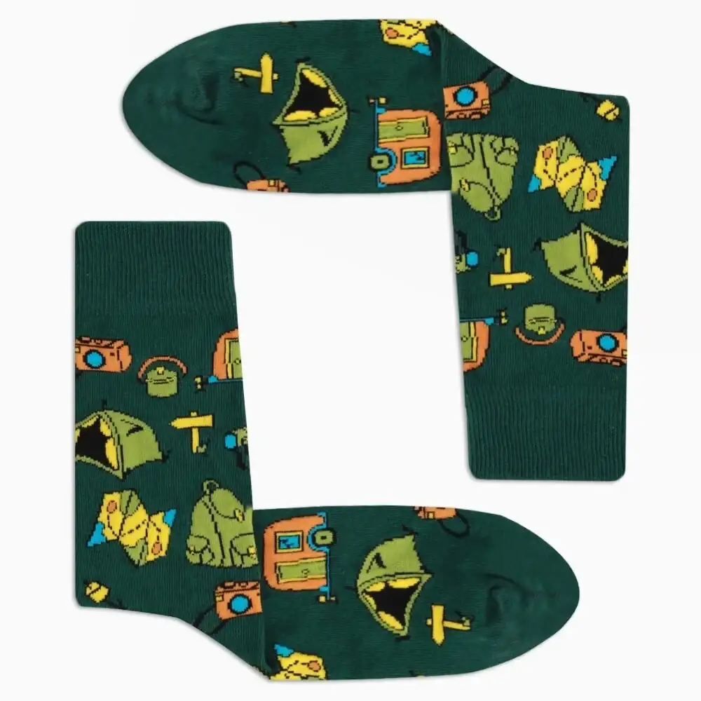 Çorap N53 - ColorCool Camping Yeşil Erkek Çorap