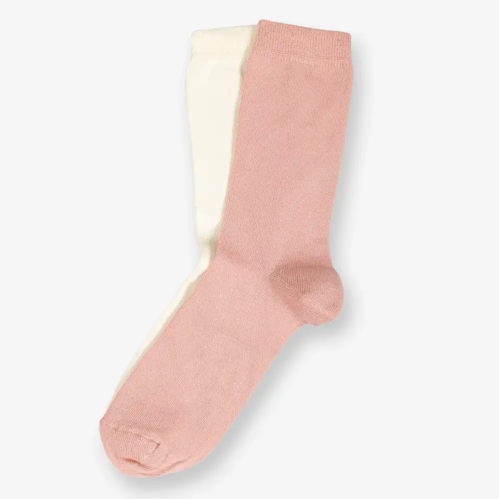 Çorap N55 - Bolero %100 Pamuk Organik Çorap Pembe Krem