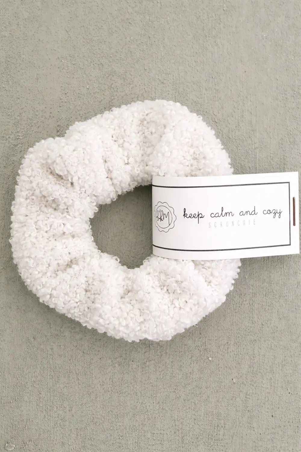 Pumpkin Spice Bukle Scrunchie Beyaz  Hediye Lastik Toka