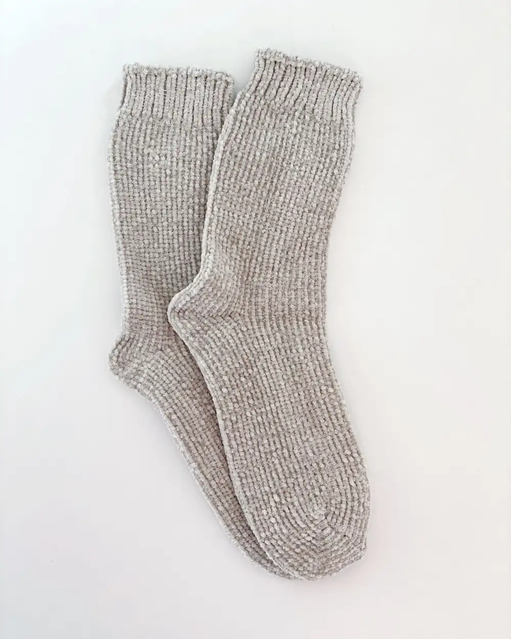 Çorap N032 - Bolero Gri Kadife Dokulu Kadın Kışlık Çorap