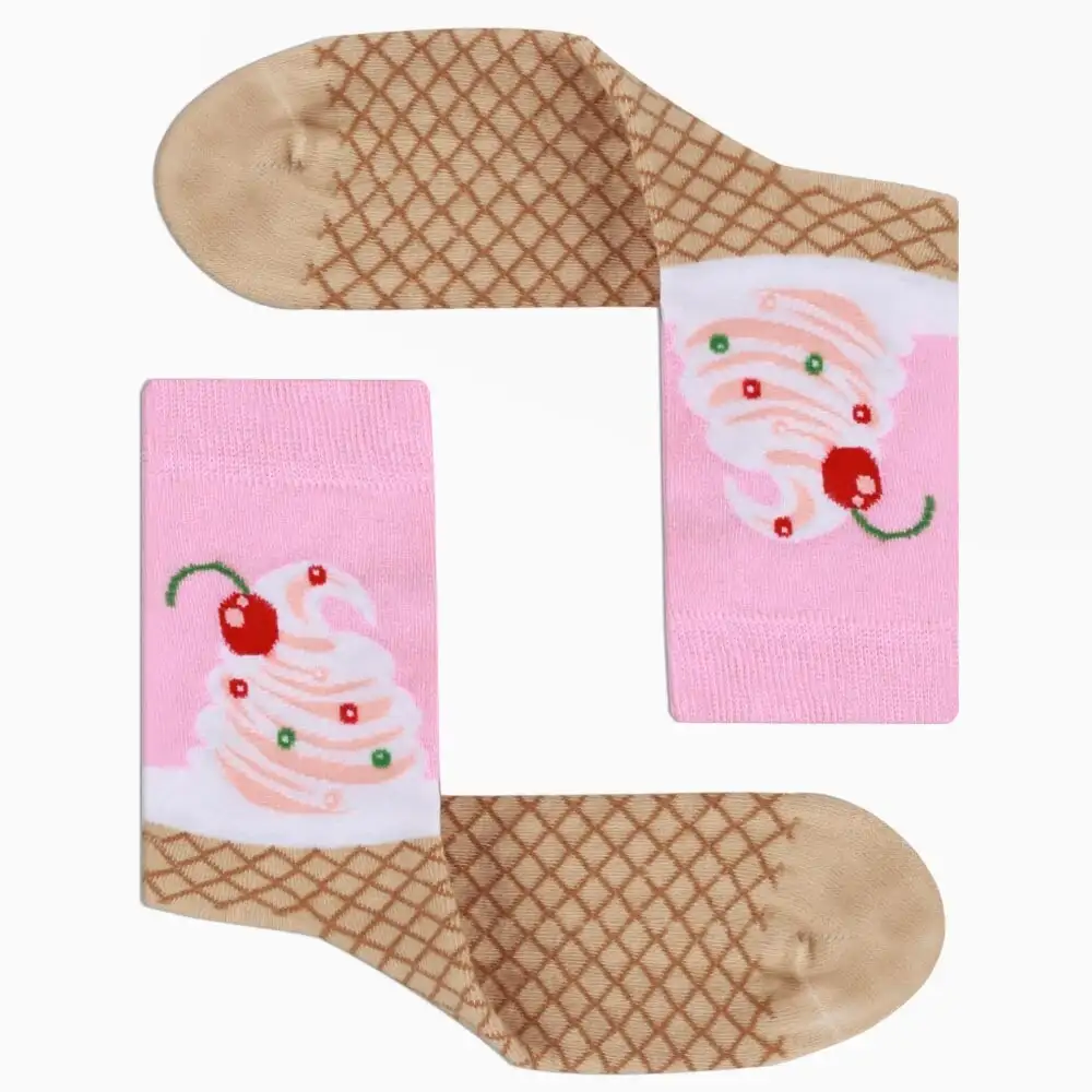 Çorap N489 -  ColorCool Pembe Dondurma Kadın Çorap