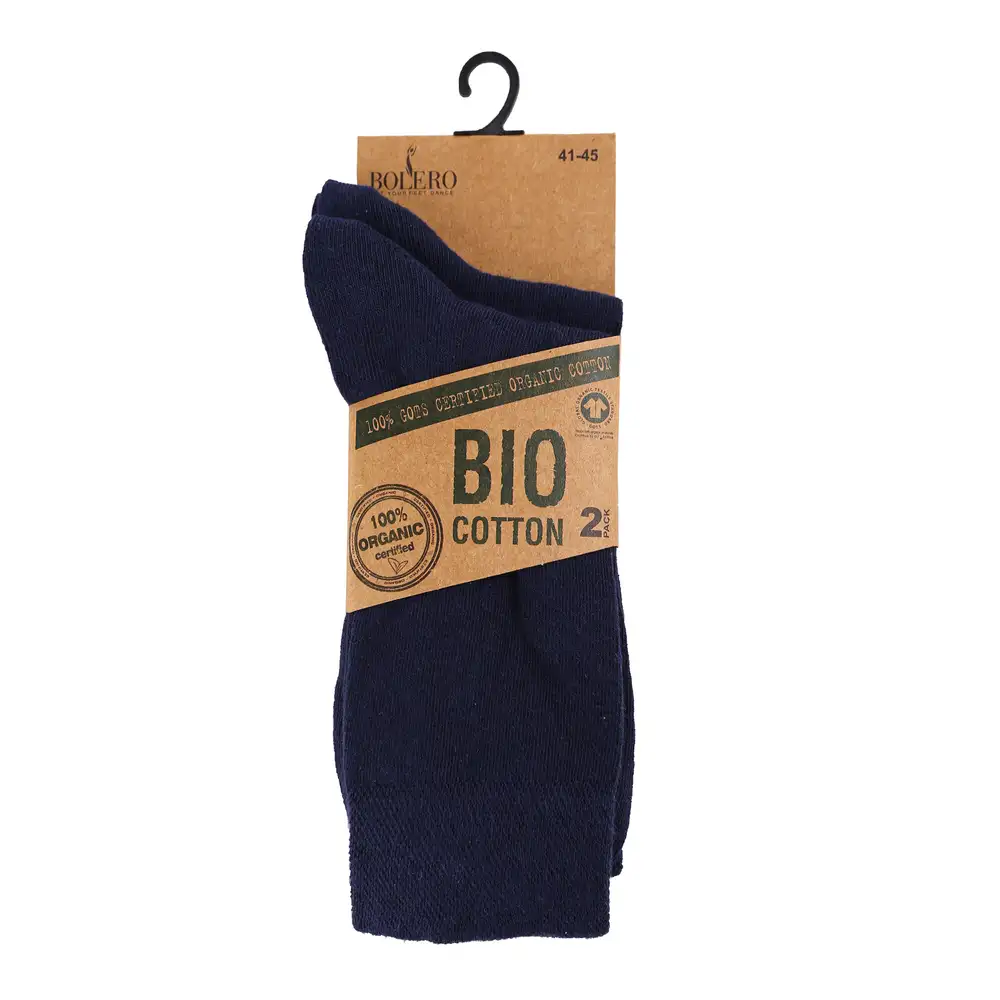 Çorap N067 - Bolero %100 Pamuk Organik Çorap Lacivert (2'li)