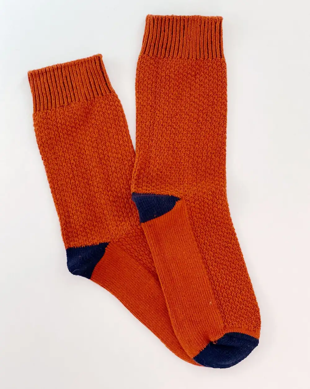 Çorap N442- Bolero Kabartma Desenli Kiremit Kışlık Çorap