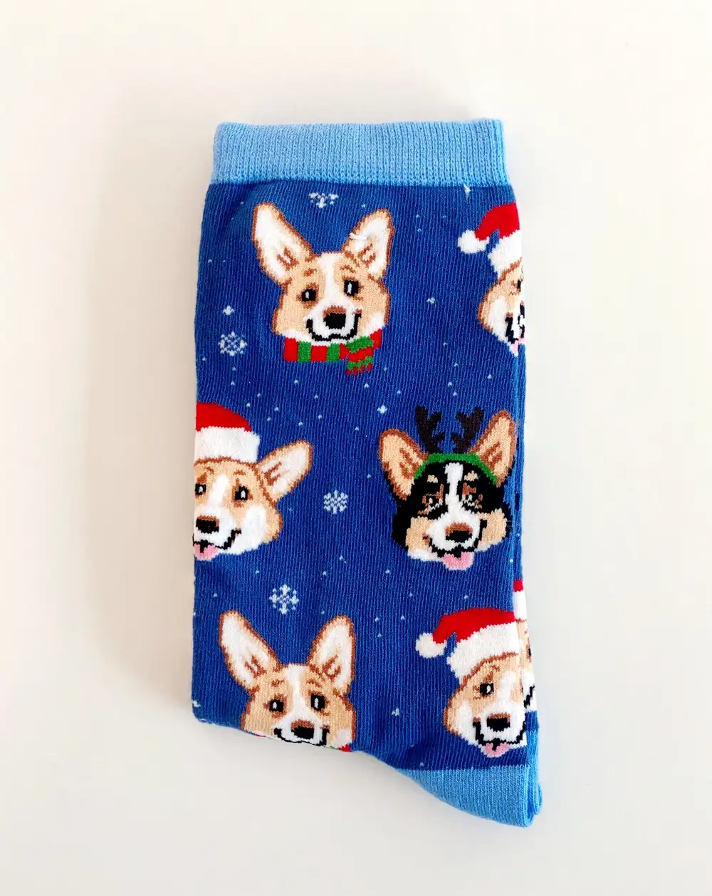Yılbaşı Çorap Tatlı Köpekler Lacivert Mavi Yeni Yıl Çorabı