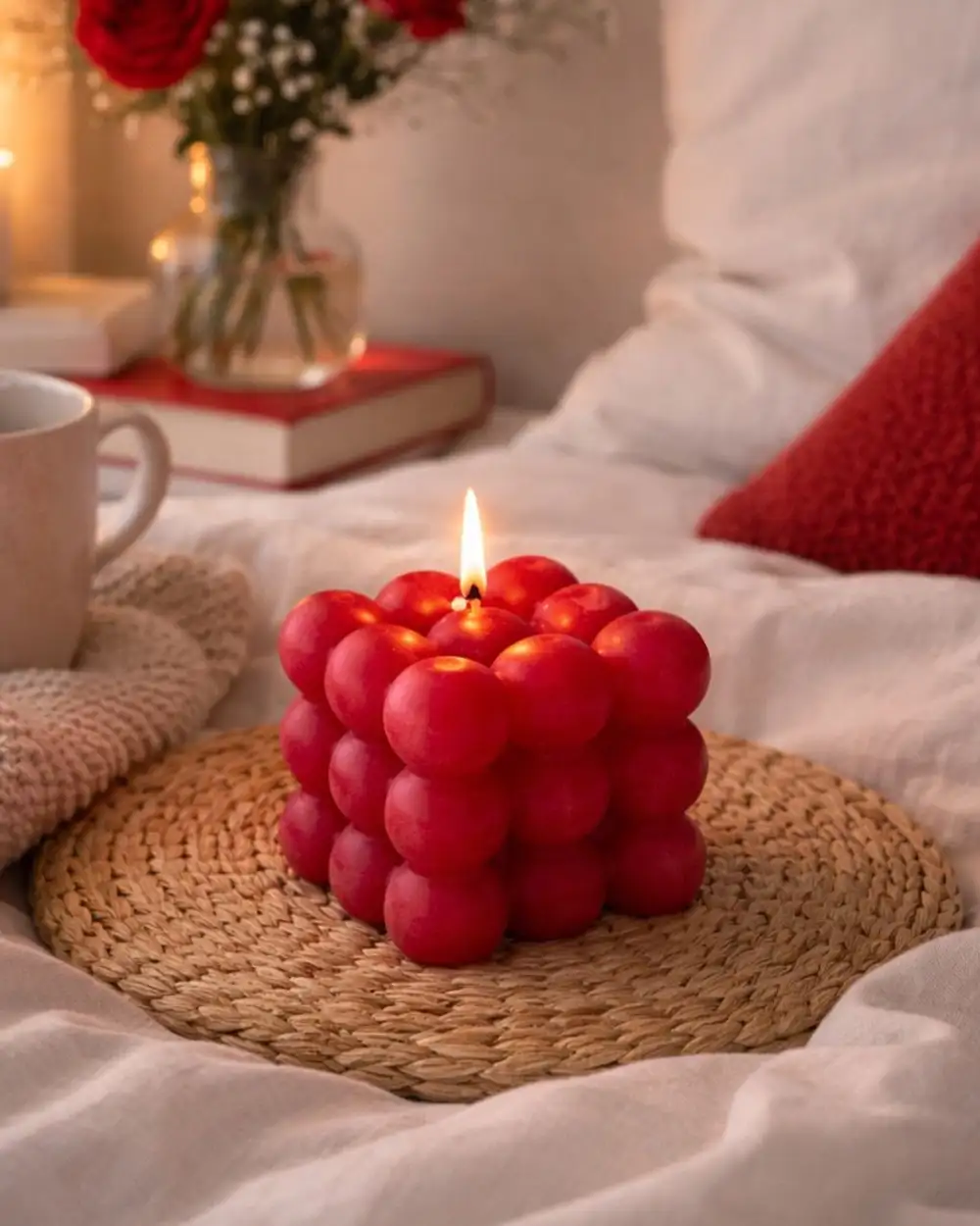 Bubble Kırmızı Kokulu Mum