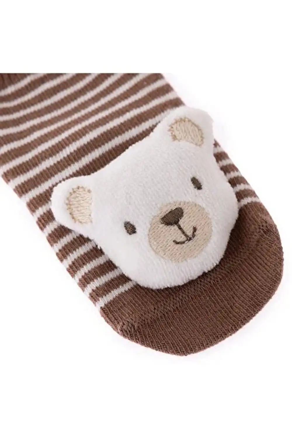 HelloBaby Çorap - Oyuncaklı Havlu Bebek Çorabı Sevimli Ayıcık