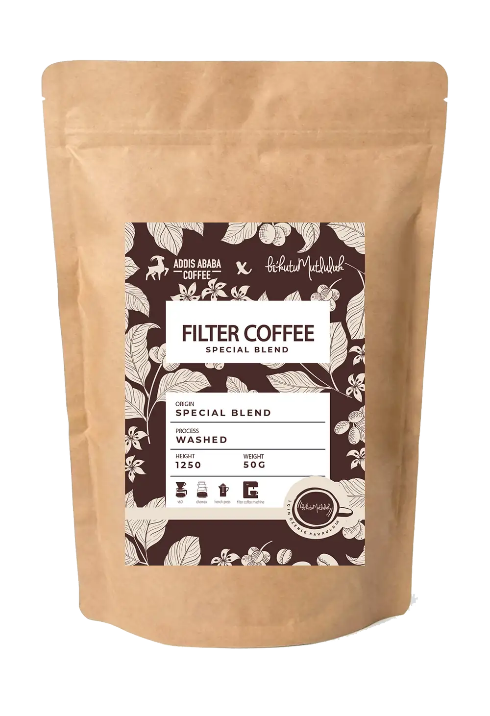 Filtre Kahve - Cozy Boho Special Blend Filter Coffee Addis Ababa Coffee 50 gr.
