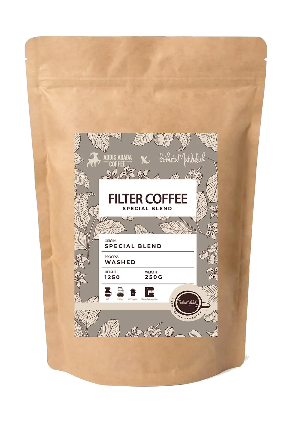 Filtre Kahve - Relax Gri Special Blend Filter Coffee Addis Ababa Coffee 50 gr.