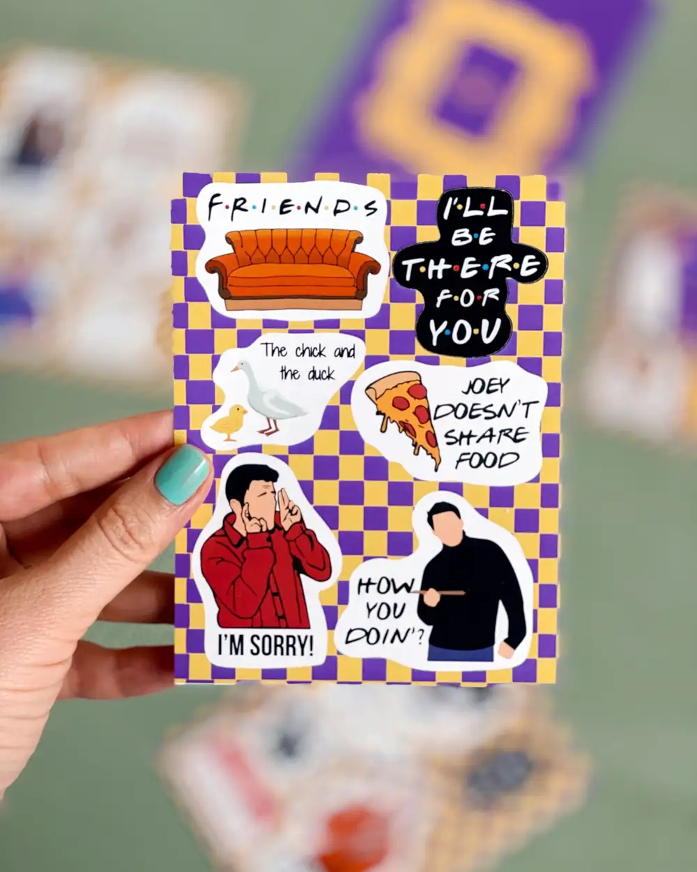 Friends Temalı Sticker Pack Eğlenceli 4'lü Sticker Seti