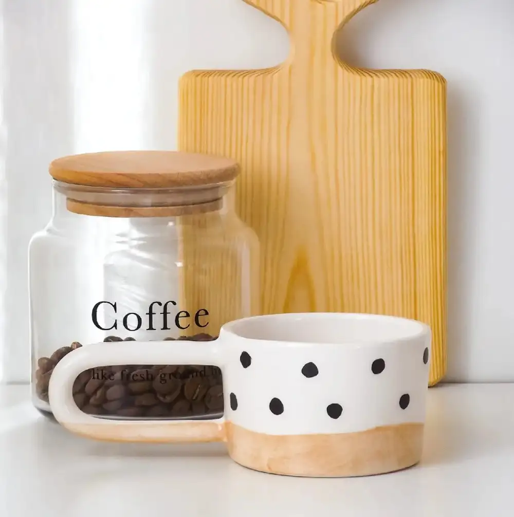 El Yapımı Kahve Puantiye Seramik Kupa