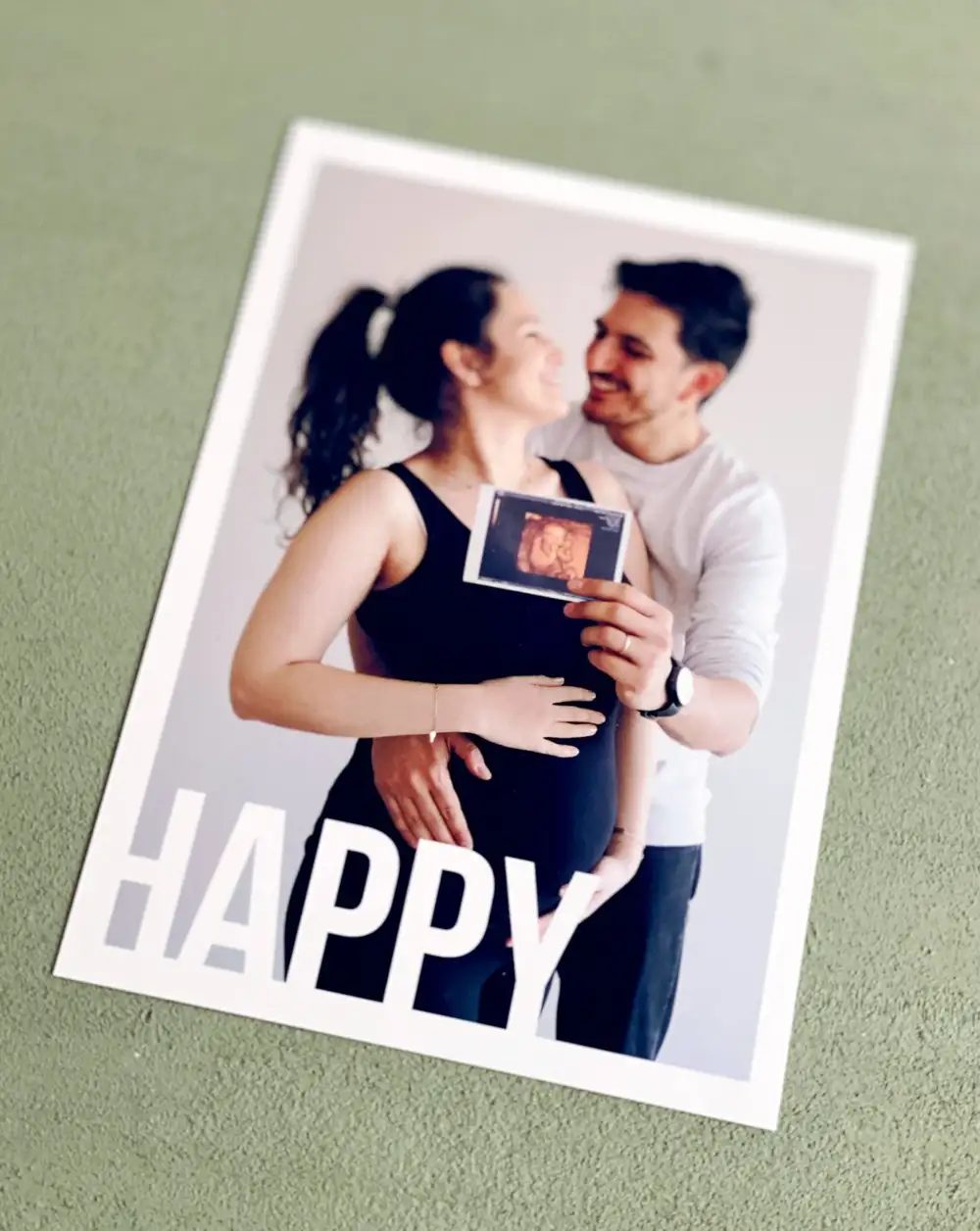 Happy Mutlu Mesajlı Hediye Kişiye Özel Fotoğraf Baskısı 13 x 18 cm