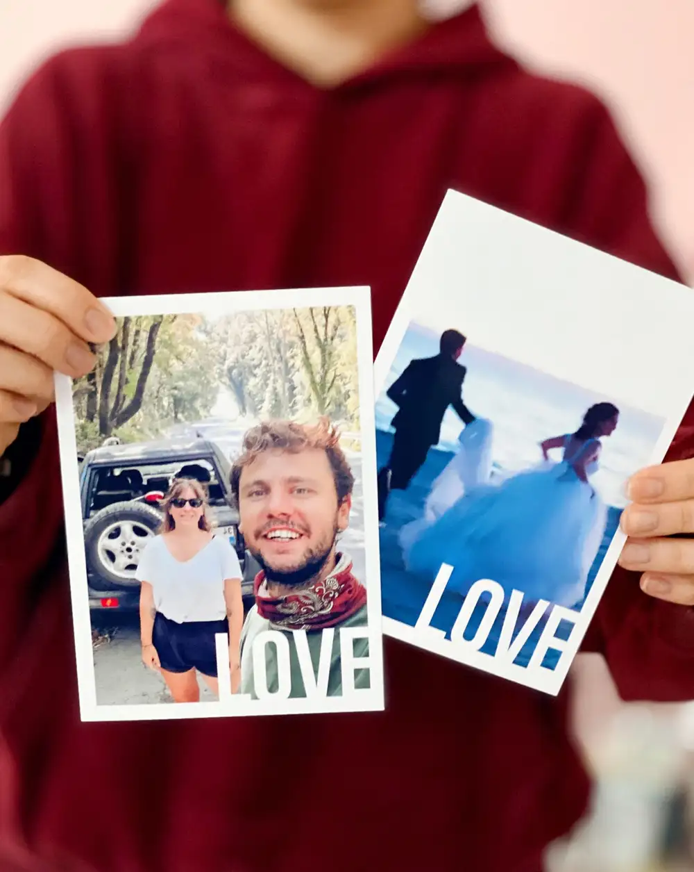 Love Aşk Mesajlı Romantik Hediye Kişiye Özel Fotoğraf Baskısı 13 x 18 cm