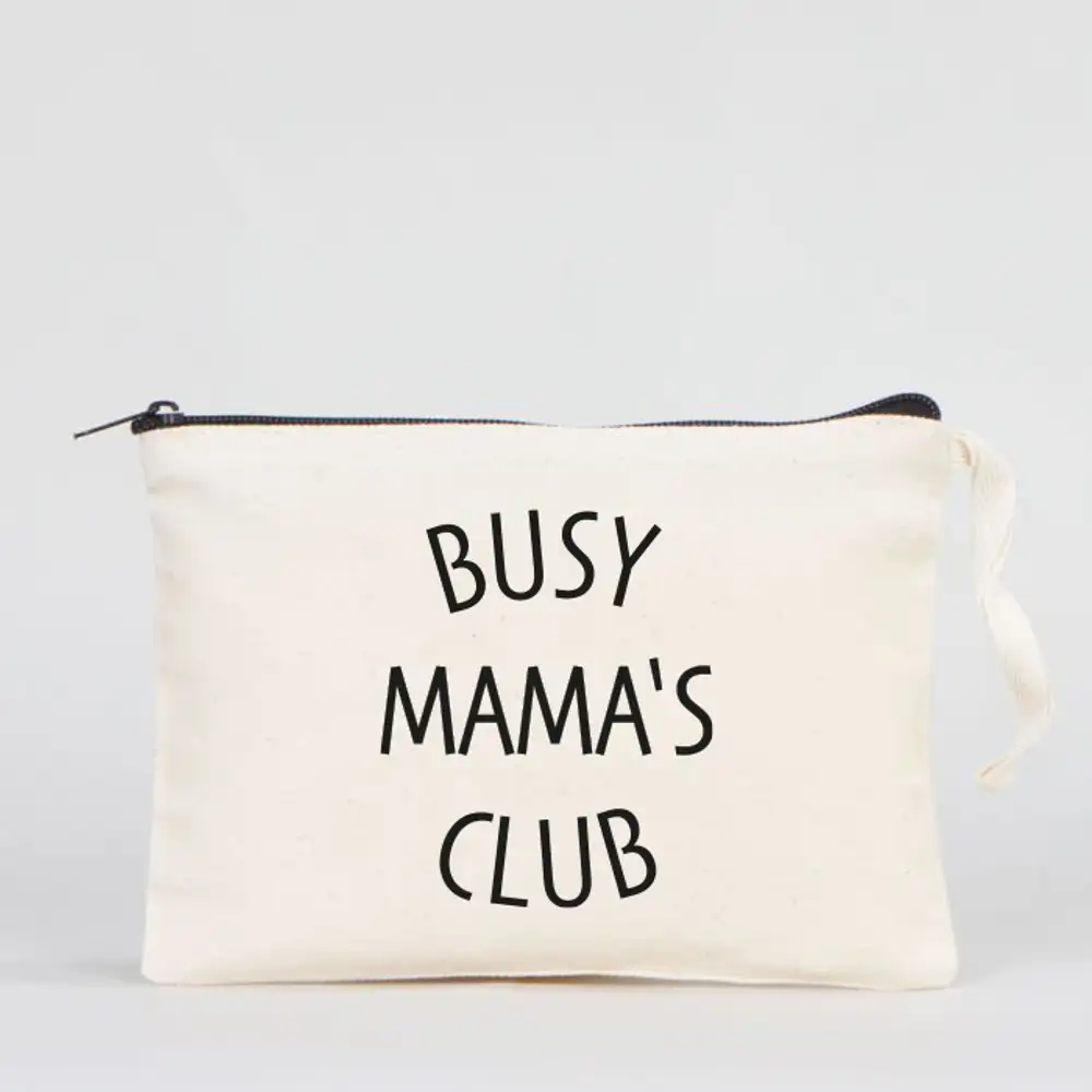 Meşgul Anneler Kulübü Busy Mama's Club Anneye Hediye Makyaj Çantası Clutch Kalemlik