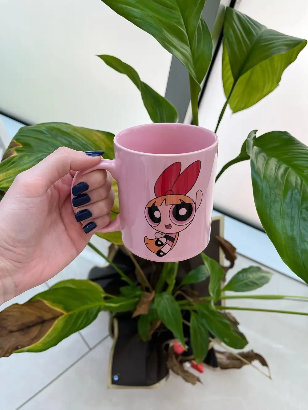 Kişiye Özel İsimli Powerpuff Girls Blossom Pembe Hediye Kupa Bardak