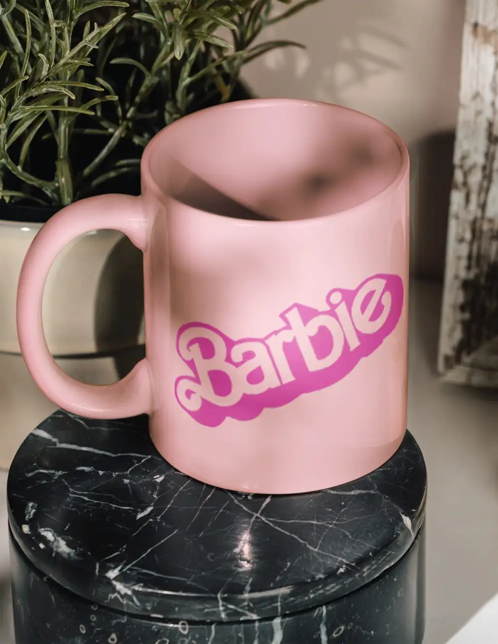 Barbie İkon Hediye Pembe Kupa Bardak