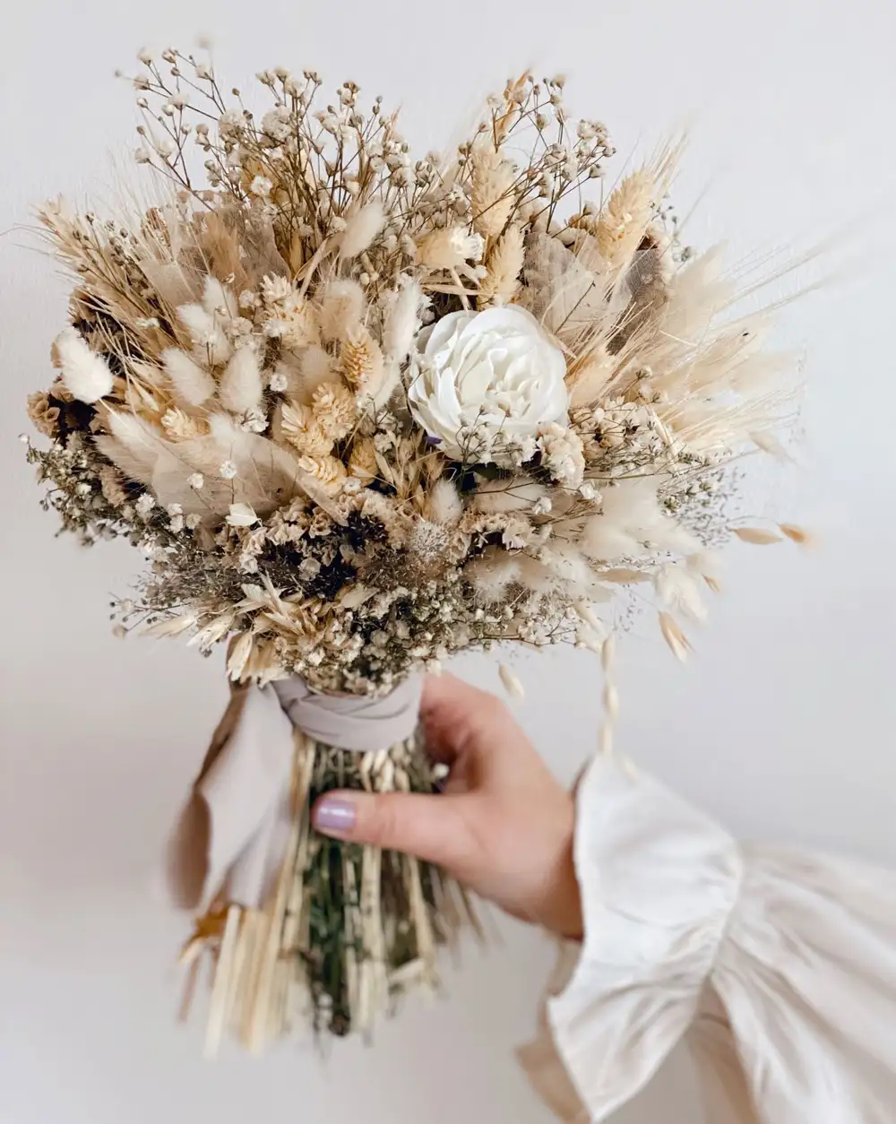Viyana Gelin Buketi Çiçeği ve Damat Yaka Çiçeği Beyaz Sedef