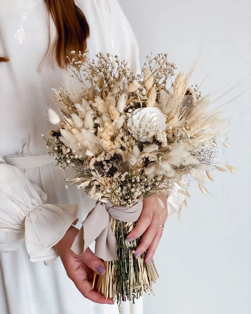 Viyana Gelin Buketi Çiçeği ve Damat Yaka Çiçeği Beyaz Sedef