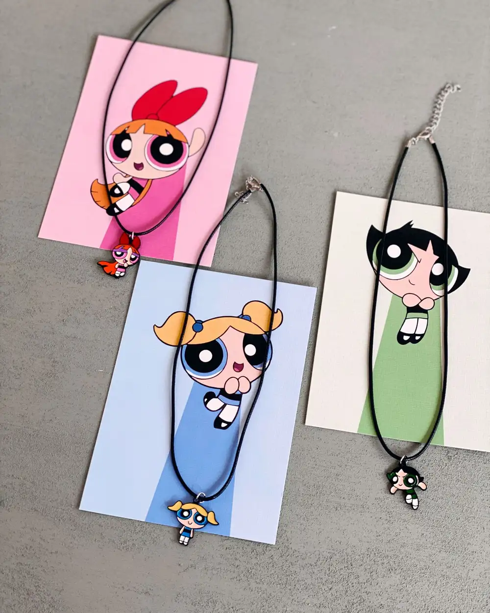 Powerpuff Girls En İyi Arkadaşlara Mineli Kolye Seti 3'lü