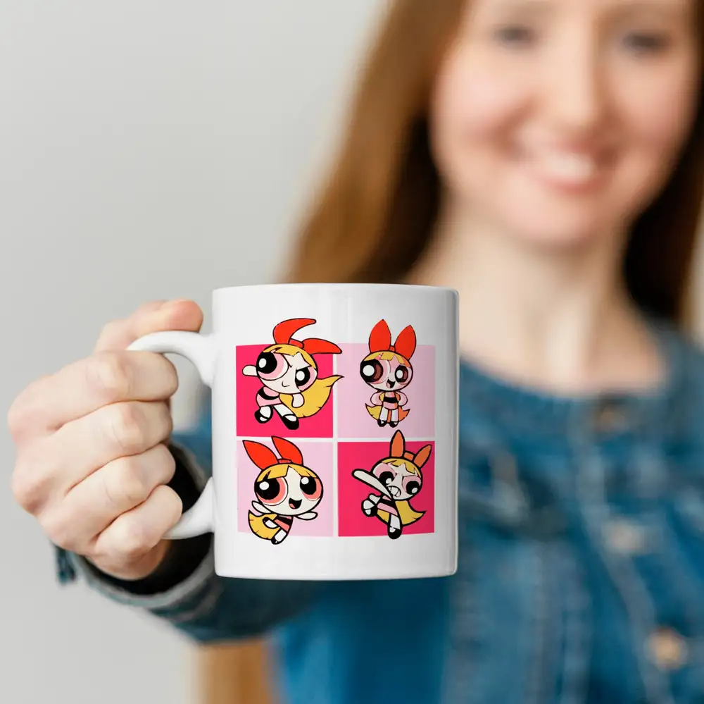 Powerpuff Girls Blossom Pembe Enerjisi Hediye Kupa Bardak