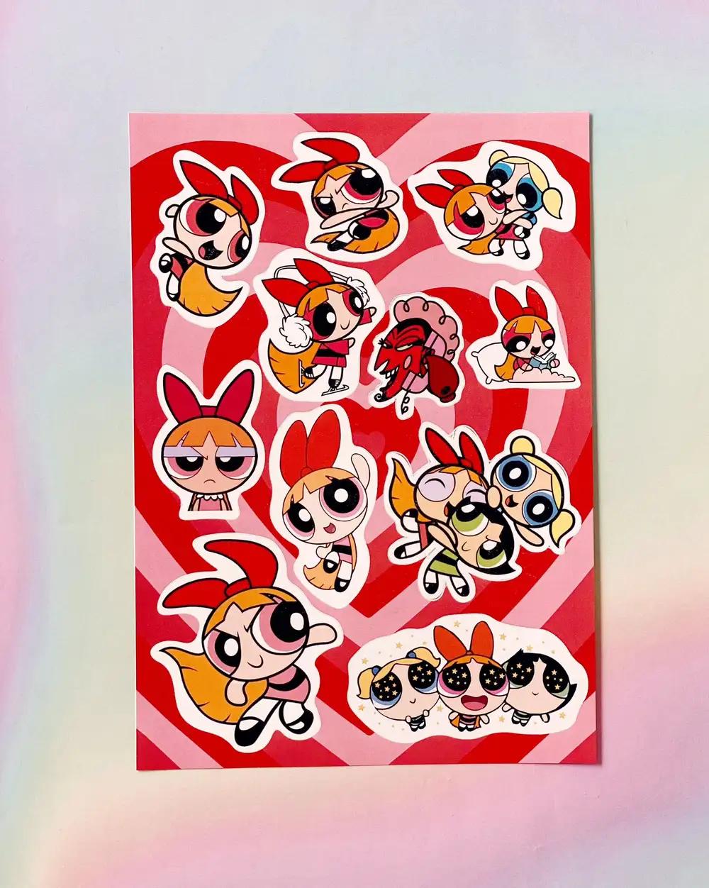 Powerpuff Girls Blossom Pembe Sticker Seti