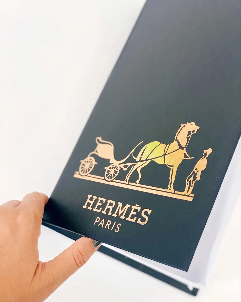 Hermes Paris Siyah Cool Dekoratif Kitap Kutusu
