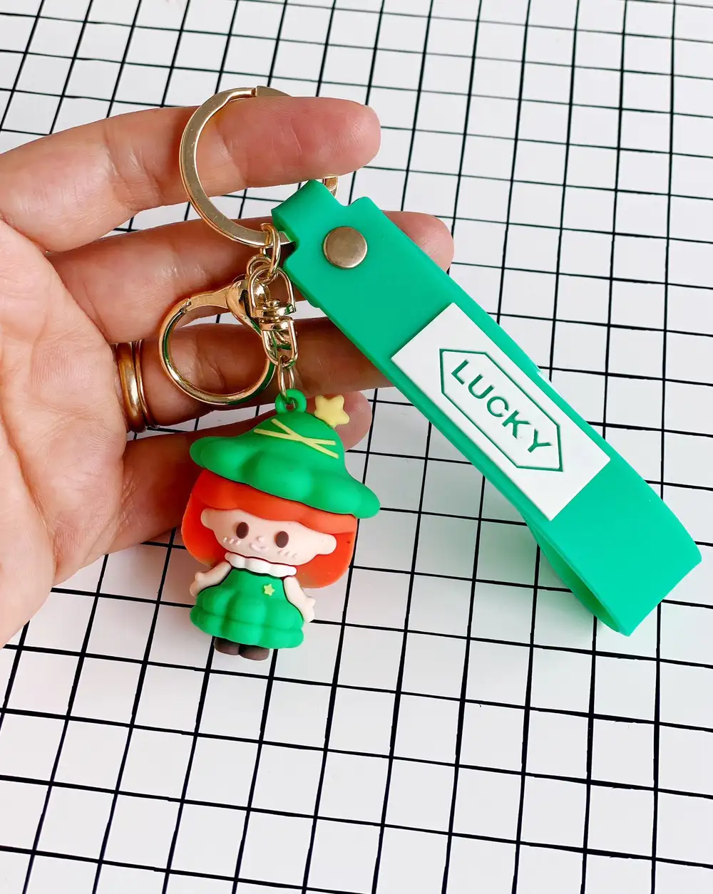 Anahtarlık Çanta Aksesuarı - Lucky Yeşil Sever Kız Tinker Bell Anahtarlık