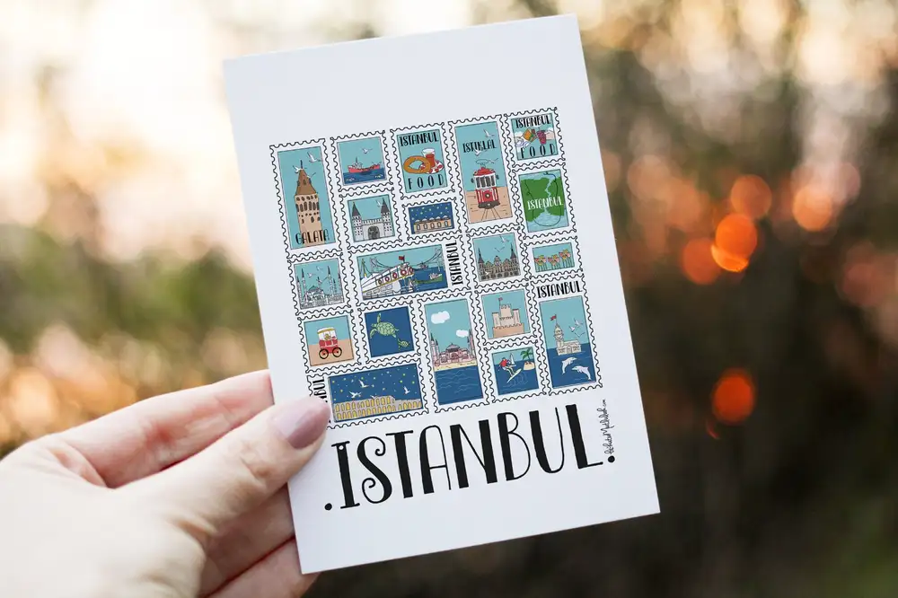 İstanbul' a Mektuplar Souvenir İstanbul Hediye Motto Kartı