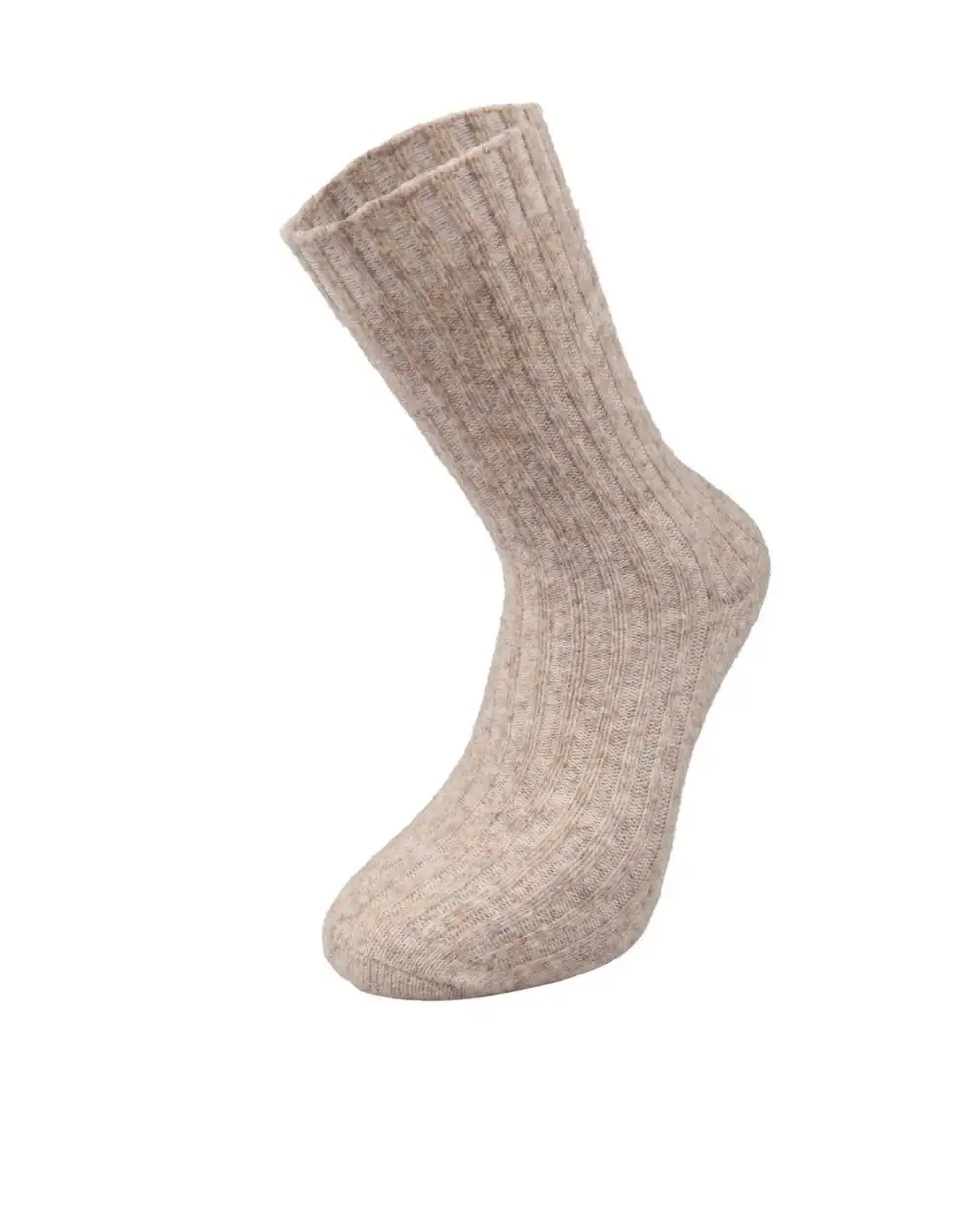 Çorap N025 - Bolero Kahverengi Kaşmir Dokulu Kadın Kışlık Çorap