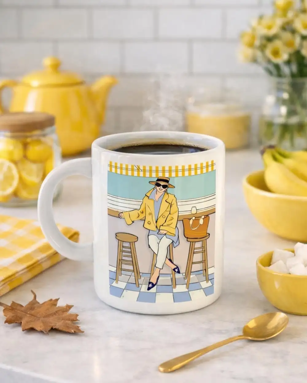 Denizde Kahve Keyfi Hediye Kupa Bardak