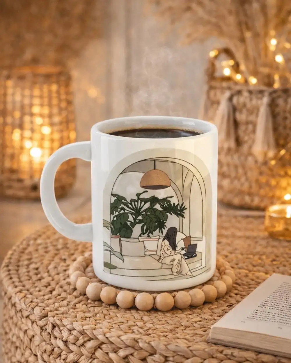 Boho Çalışan Kadına Hediye Kupa Bardak