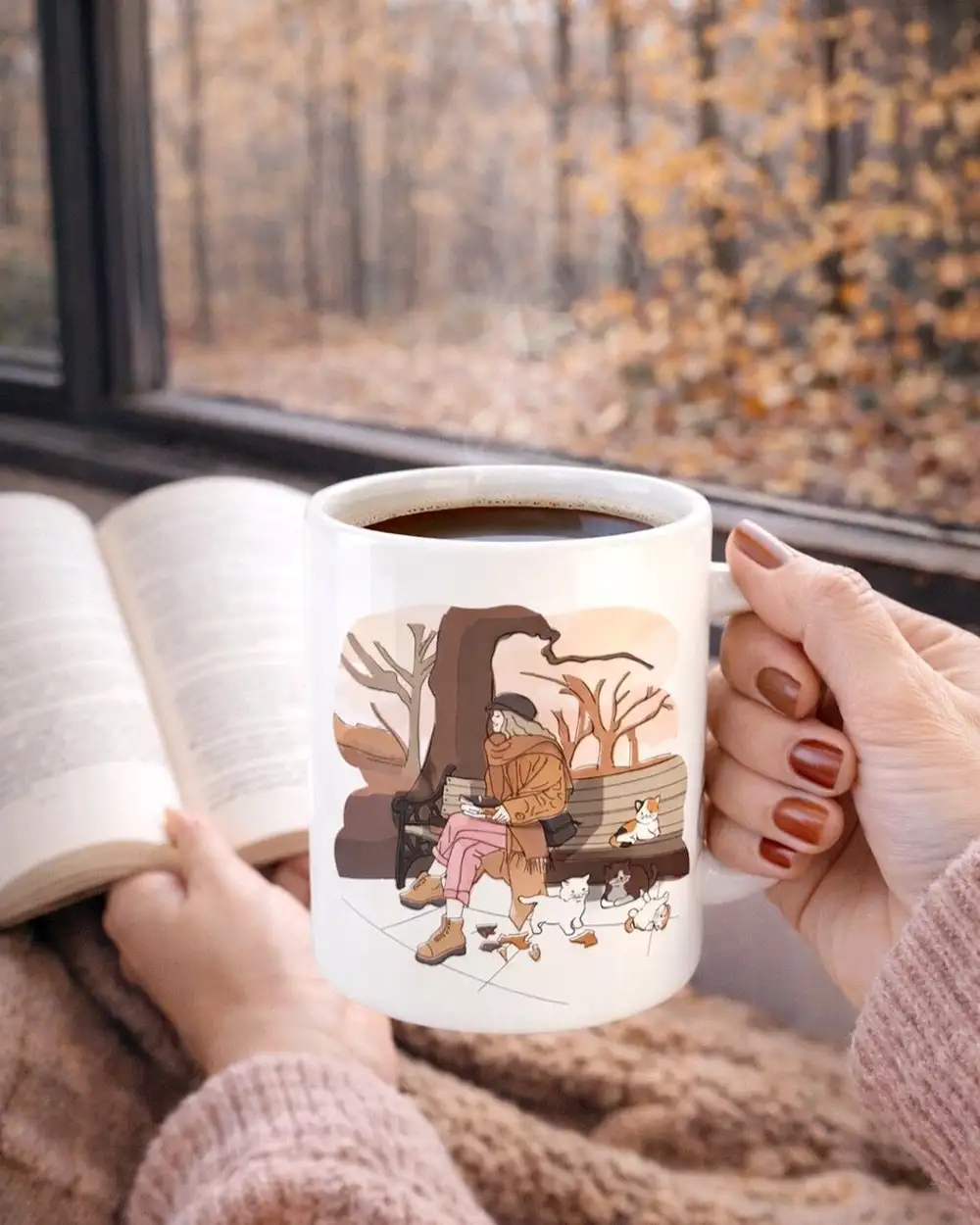 Kedisever Kadına Hediye Kupa Bardak