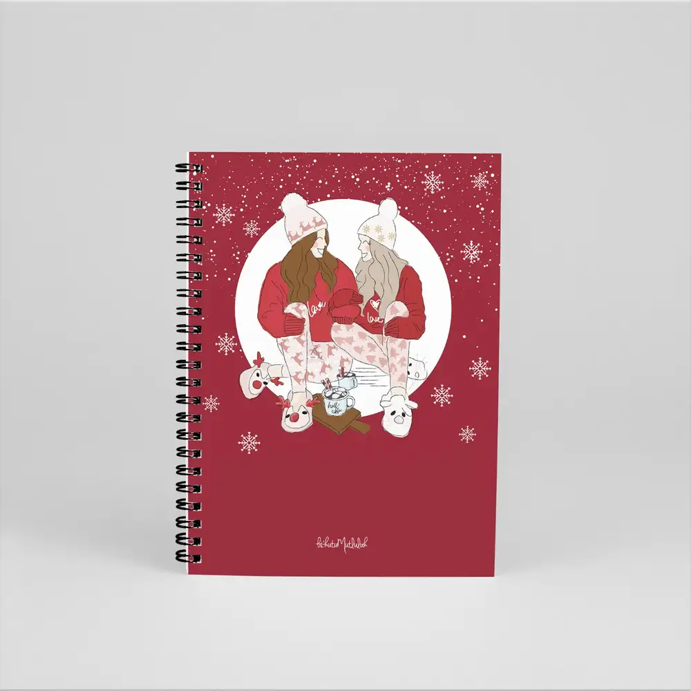 A5 Tasarım Spiralli Defter - Best Friends New Year