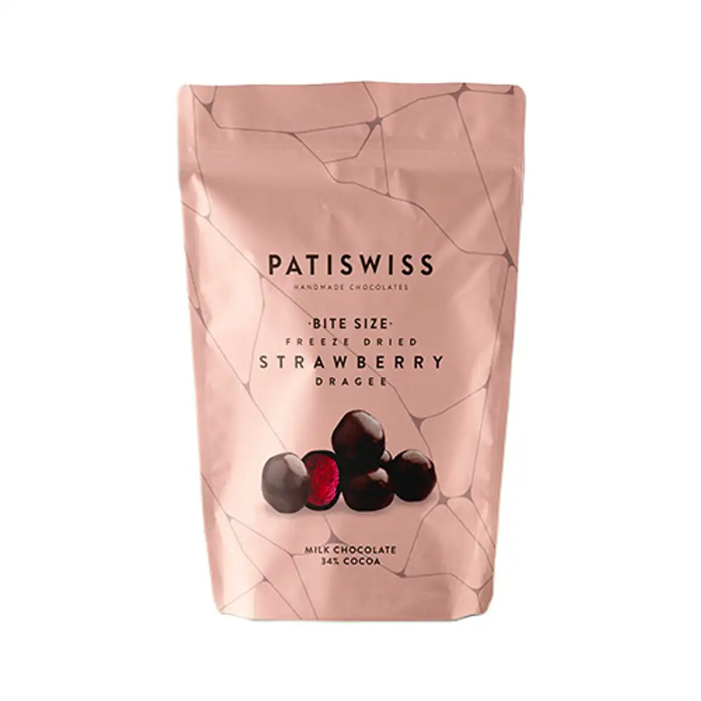 Patiswiss Bite-Size Sütlü Çikolatalı Çilek Draje