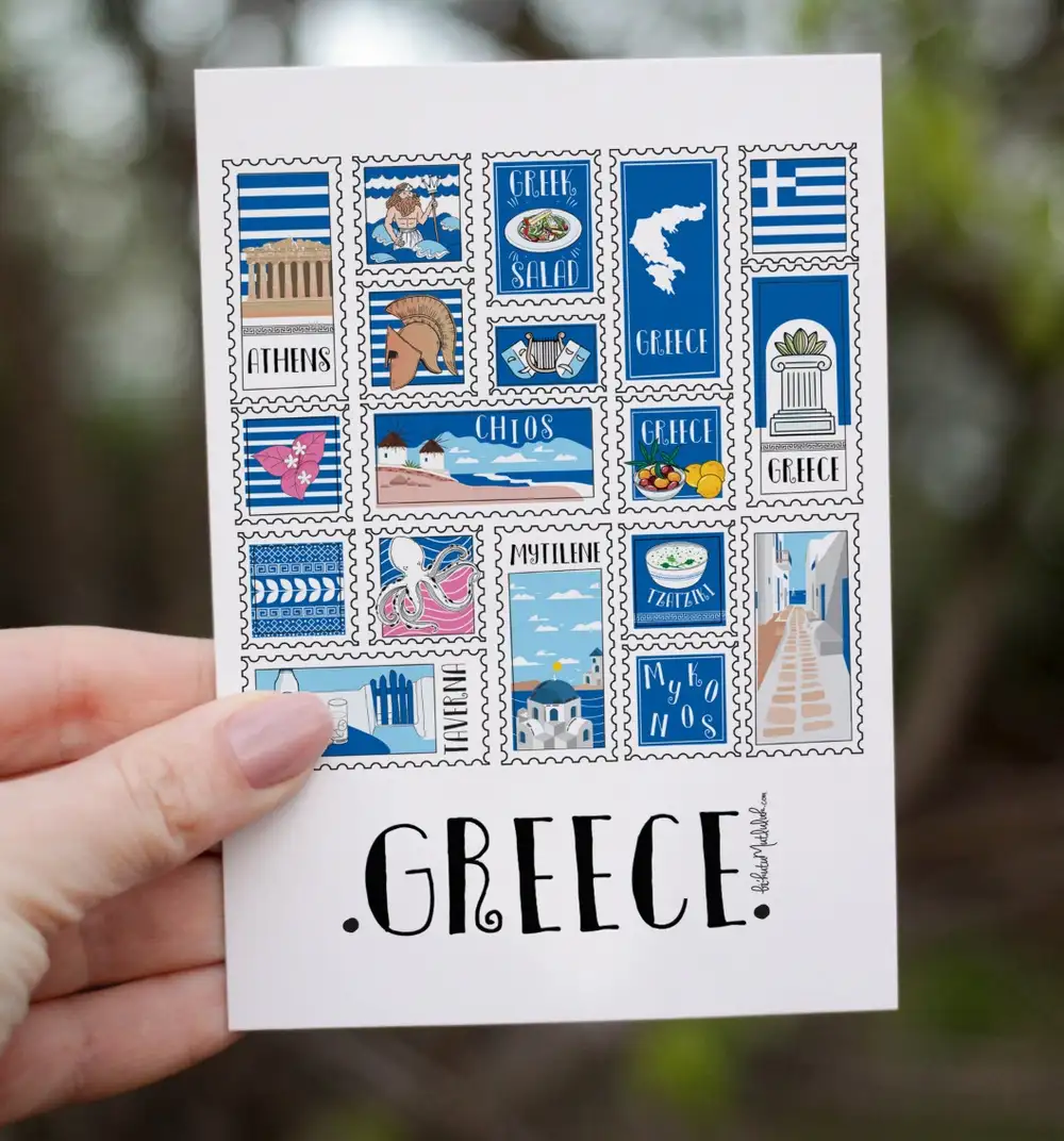 Yunanistan Hediye Motto Kartı - To Remember Series Greece