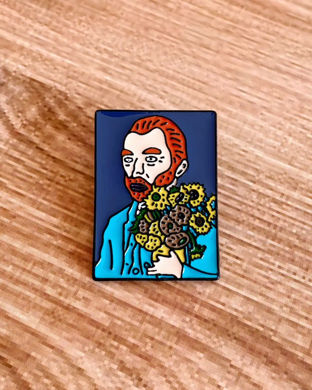 Van Gogh Ayçiçekleri Ressama Hediye Rozet