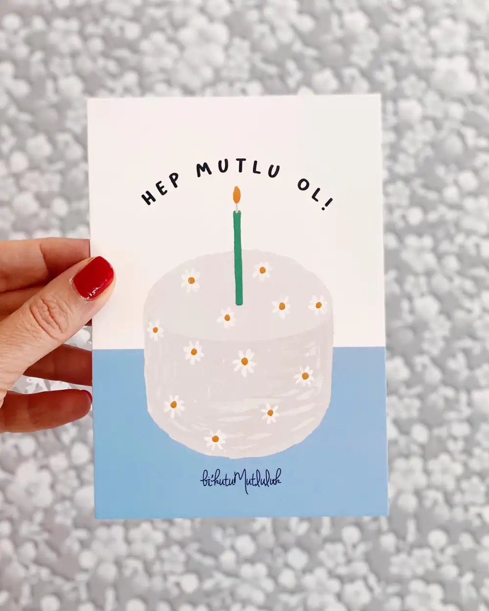 Hep Mutlu Ol Mesajlı Doğum Günü Motto Kartı Kartpostal