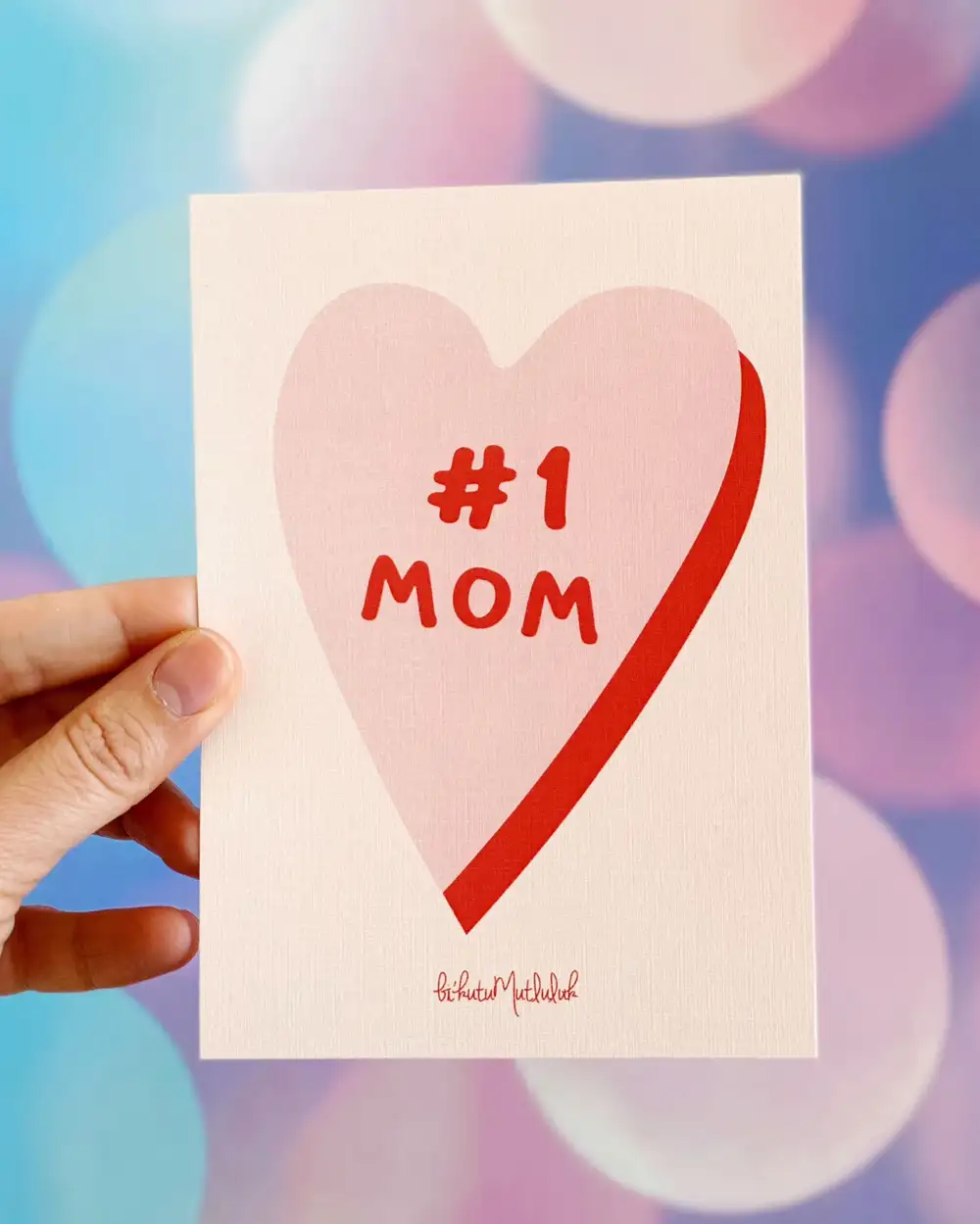 Anneye Sözler Kısa Notlar Hediye Kartı - Kalbimin Birincisi