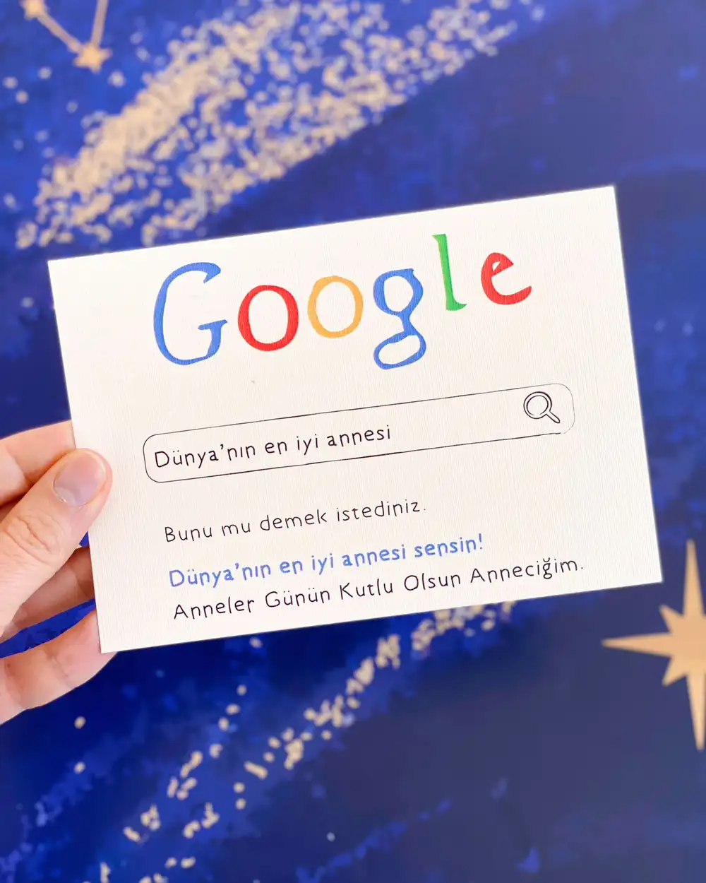 Anneye Sözler Kısa Notlar Hediye Kartı - Google