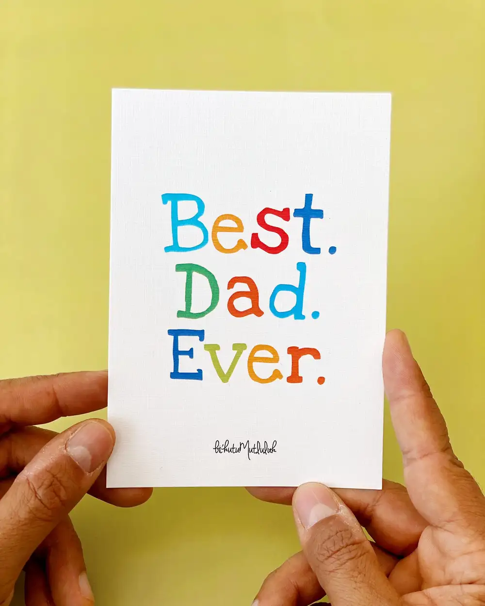 Babaya Sözler Kısa Notlar Hediye Kartı - Best Dad Ever