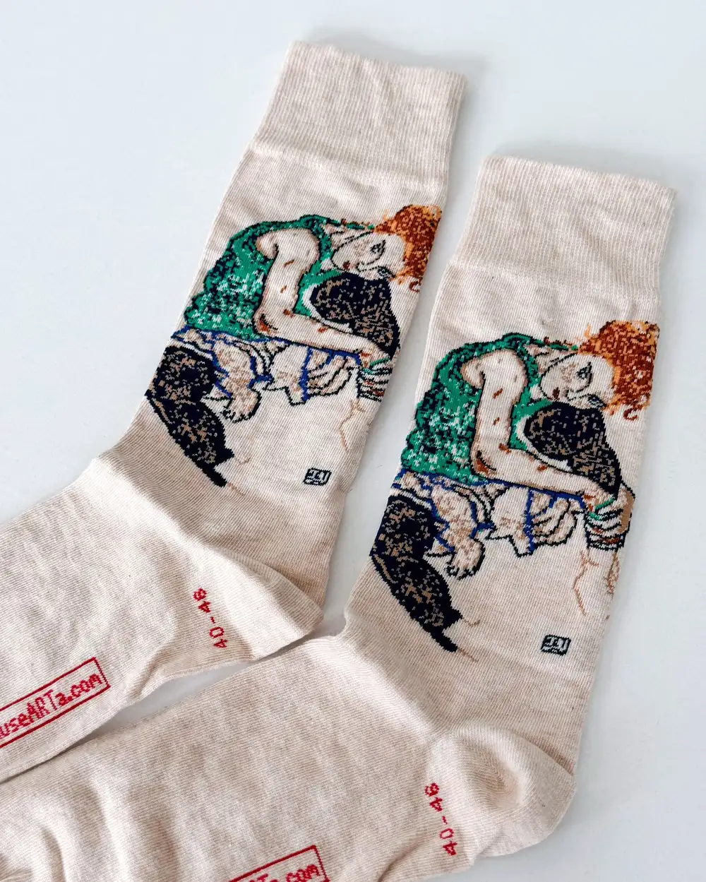 Egon Schiele Dizi Bükük Oturan Kadın Çorap