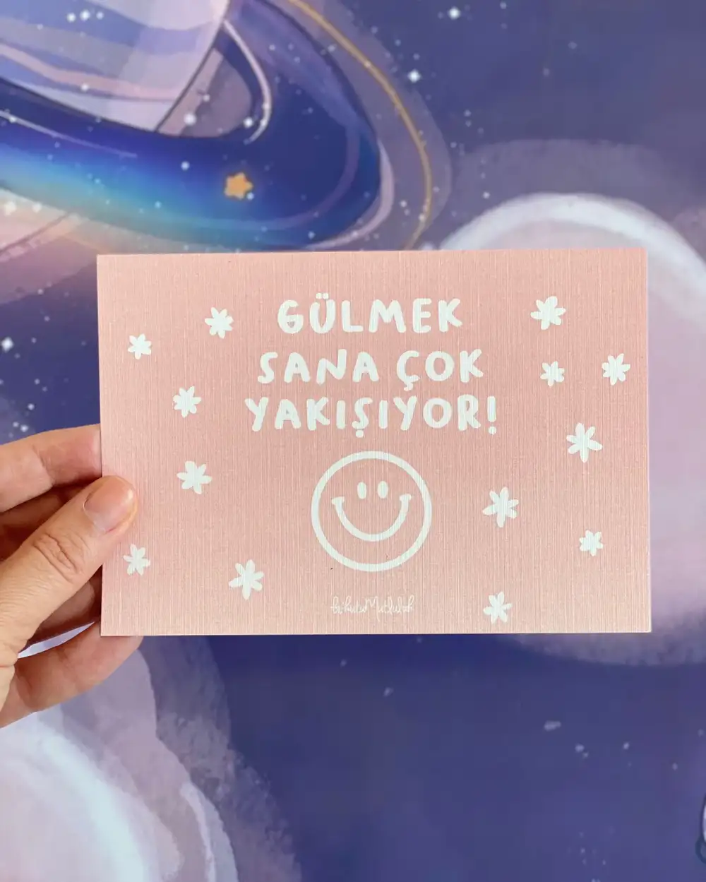 Gülmek Sana Yakışıyor Motto Kartı