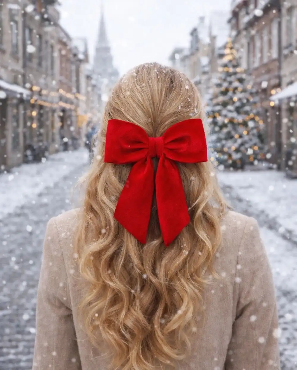 Kırmızı Kadife Otomatik Kurdele Fiyonk Toka