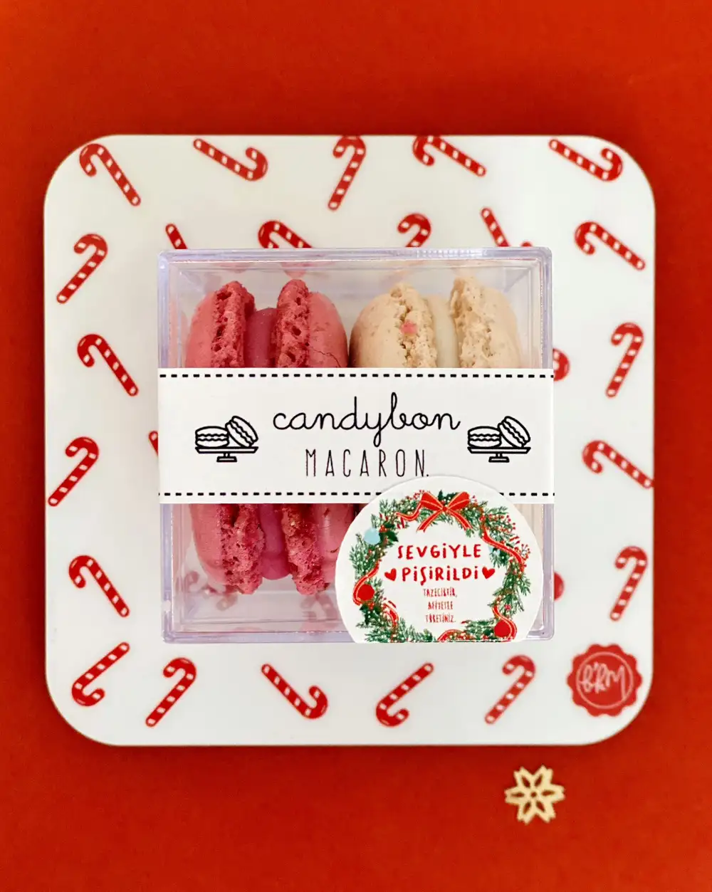 Yılbaşı Hediyelik Candybon Makaron