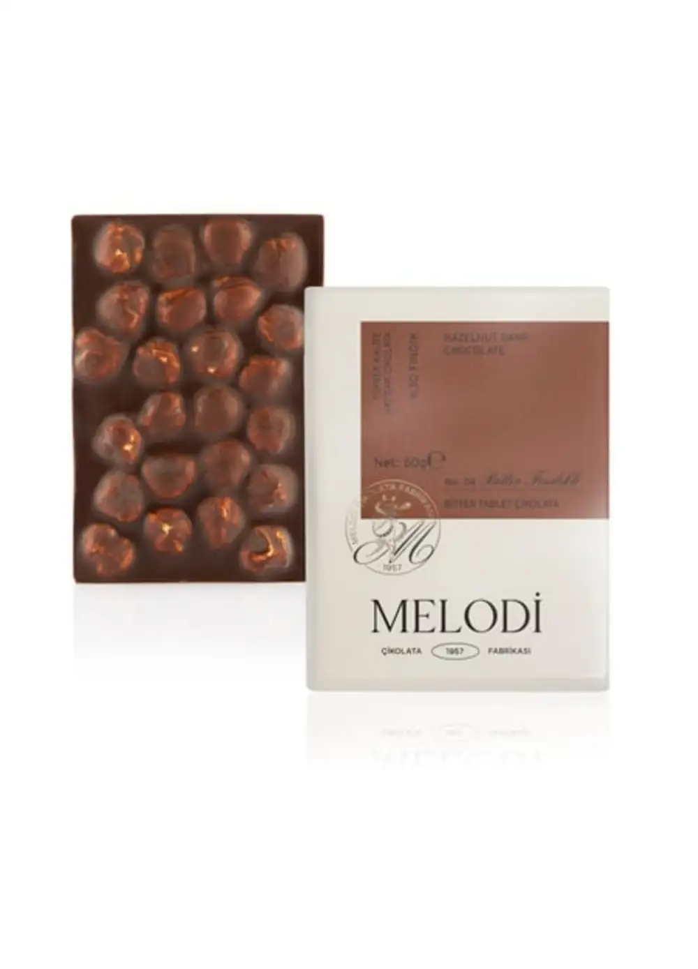 Melodi Bitter Fındıklı Beyoğlu Tablet Çikolatası 60g