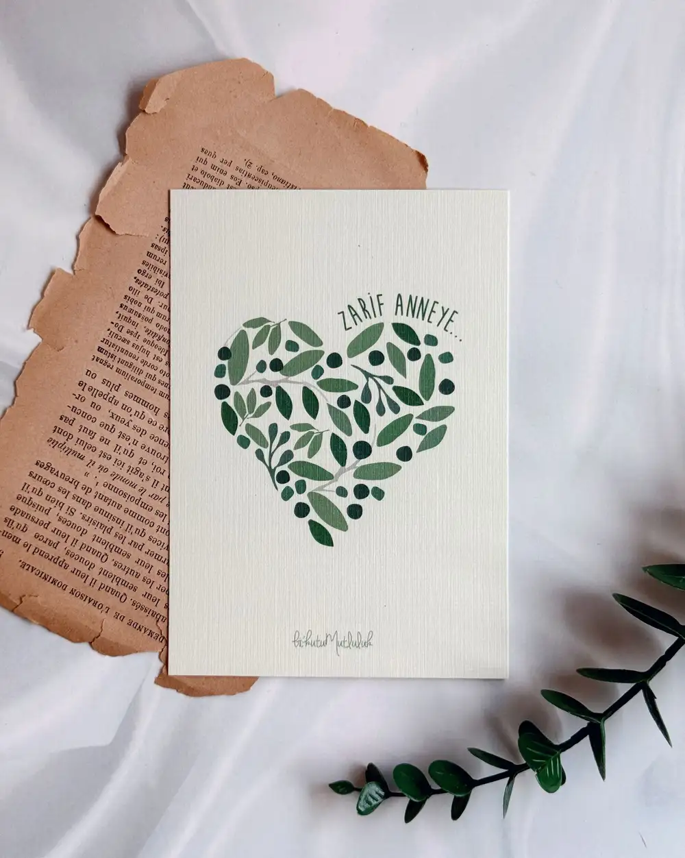 Zarif Anneye Motto Kartı Kartpostal