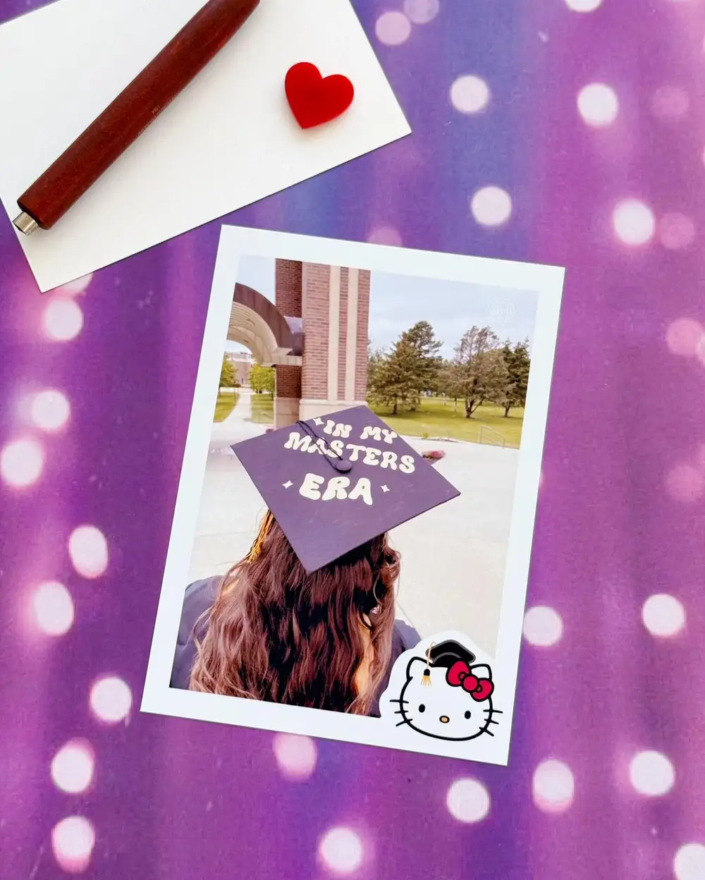 Hello Kitty Kişiye Özel Mezuniyet Hediyesi Fotoğraf Baskı 13x18 cm