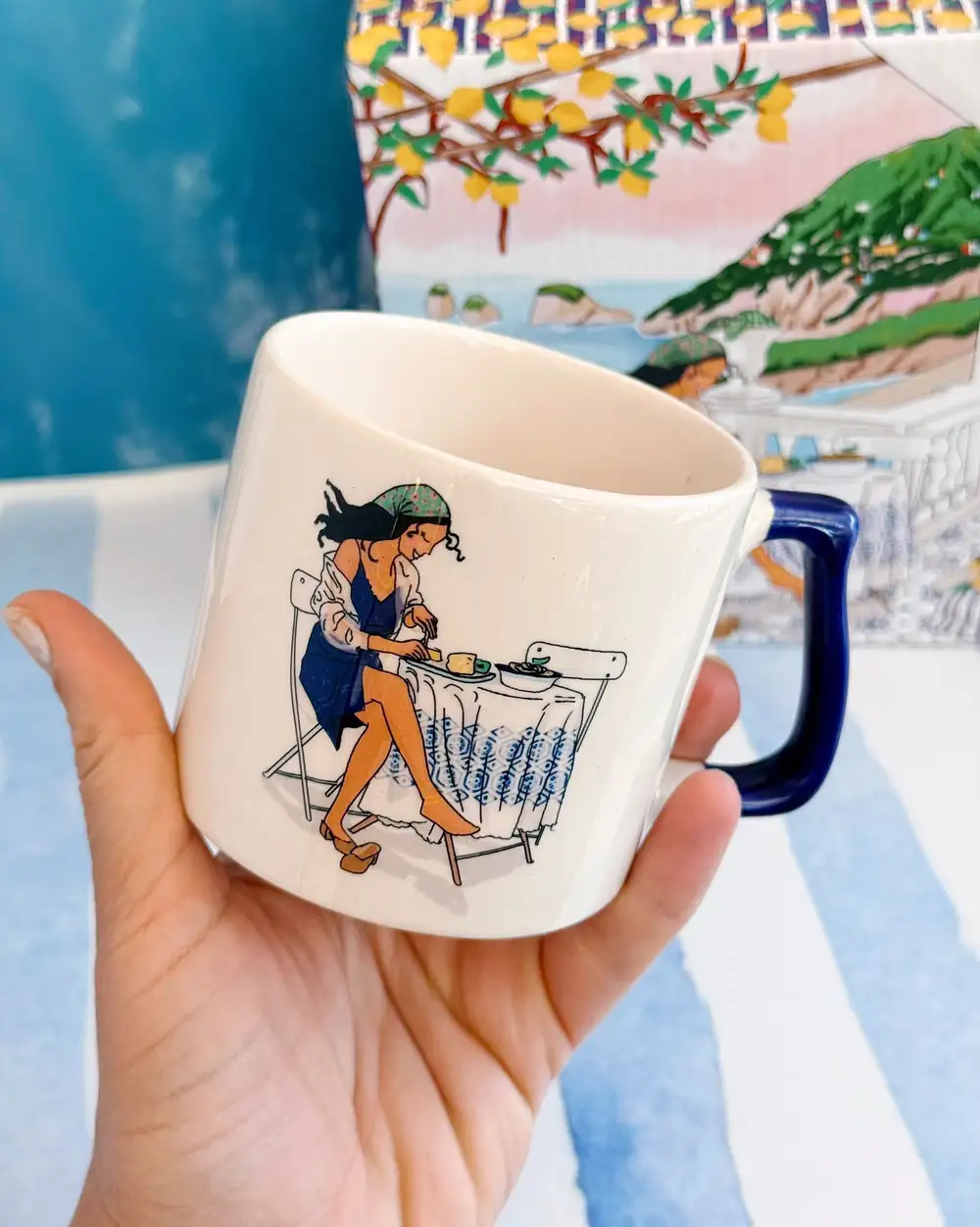 İtalya Kız Çizimli Kupa