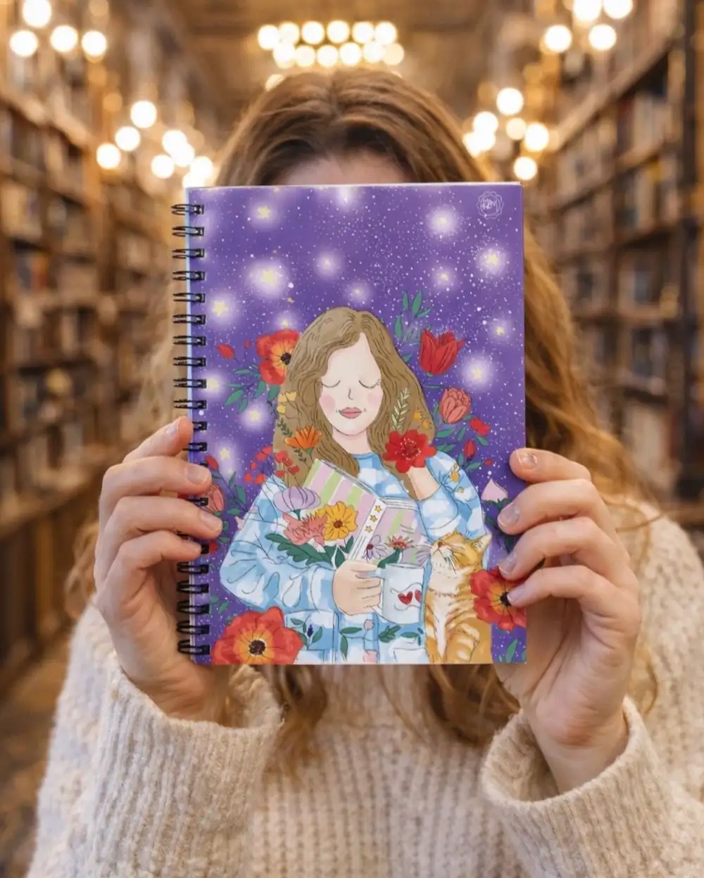 N234 Pozitif Hisler Kız Çizimli A5 Spiralli Defter